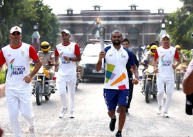 Jakarta - Palembang 2018 | New Delhi, India - 18th Asian Games Torch Relay 2018