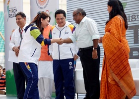 Jakarta - Palembang 2018 | New Delhi, India - 18th Asian Games Torch Relay 2018