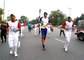 Jakarta - Palembang 2018 | New Delhi, India - 18th Asian Games Torch Relay 2018