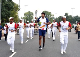 Jakarta - Palembang 2018 | New Delhi, India - 18th Asian Games Torch Relay 2018