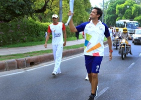 Jakarta - Palembang 2018 | New Delhi, India - 18th Asian Games Torch Relay 2018