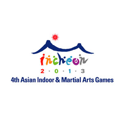 <div>
<p>Using brush techniques, this emblem design embodies the image of a Korean traditional tiled roof, projecting the image of people holding each other''s hand, taking the shape of the letter ''A'' for Asia and reflecting the Incheon Bridge.<br /><br />The image of athletes playing various sports under such roof forms the wordmark ''incheon'' to represent the Indoor and Martial Arts Games staged in the City.</p>
</div>
<div>&nbsp;</div>