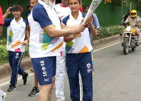 Jakarta - Palembang 2018 | New Delhi, India - 18th Asian Games Torch Relay 2018