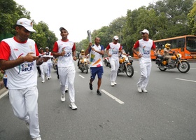 Jakarta - Palembang 2018 | New Delhi, India - 18th Asian Games Torch Relay 2018