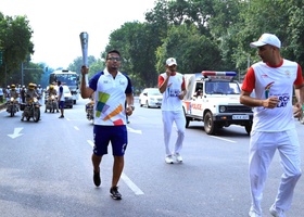 Jakarta - Palembang 2018 | New Delhi, India - 18th Asian Games Torch Relay 2018